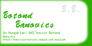 botond banovics business card